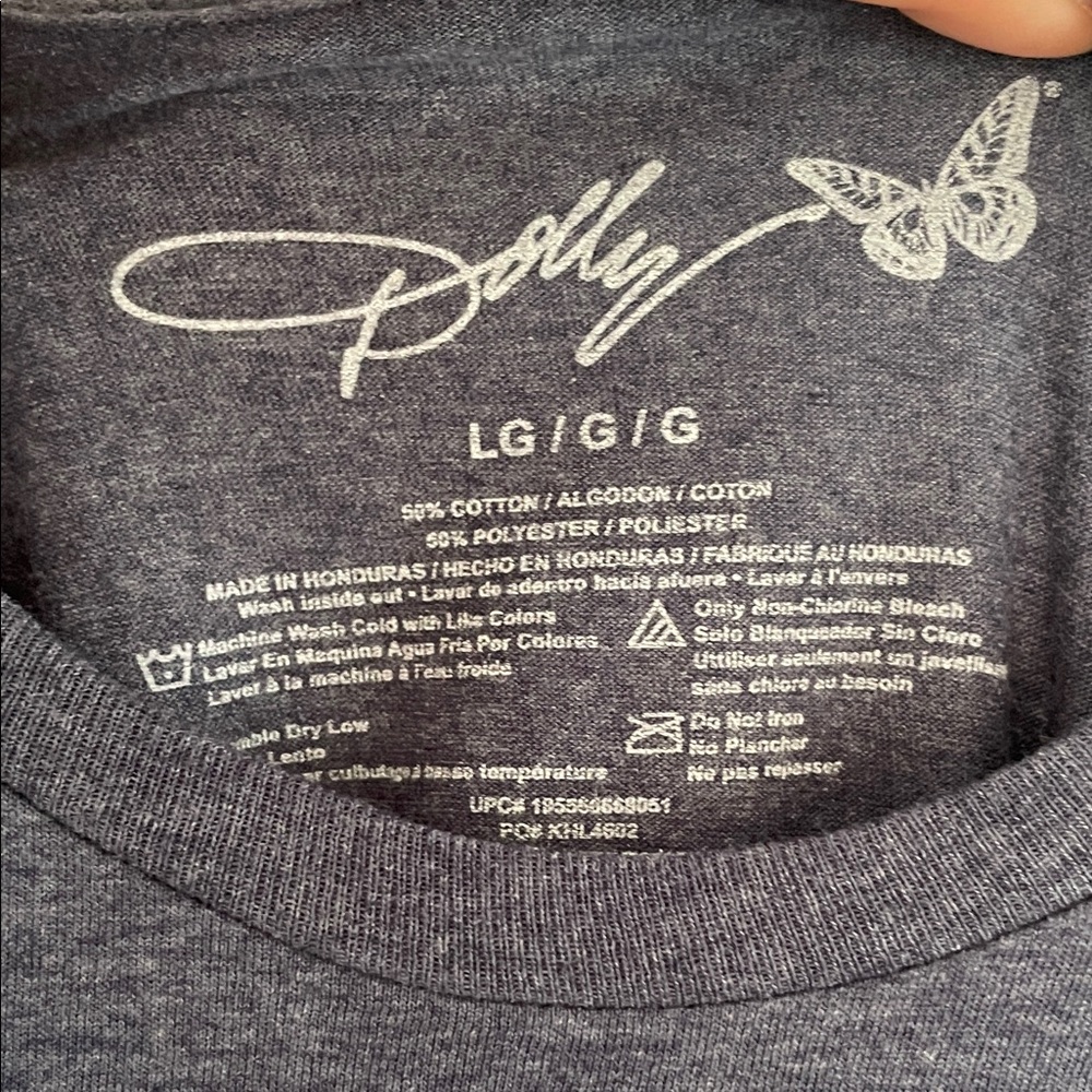 Forever Dolly Parton Graphic Tee - Navy Size L - Picture 2 of 6